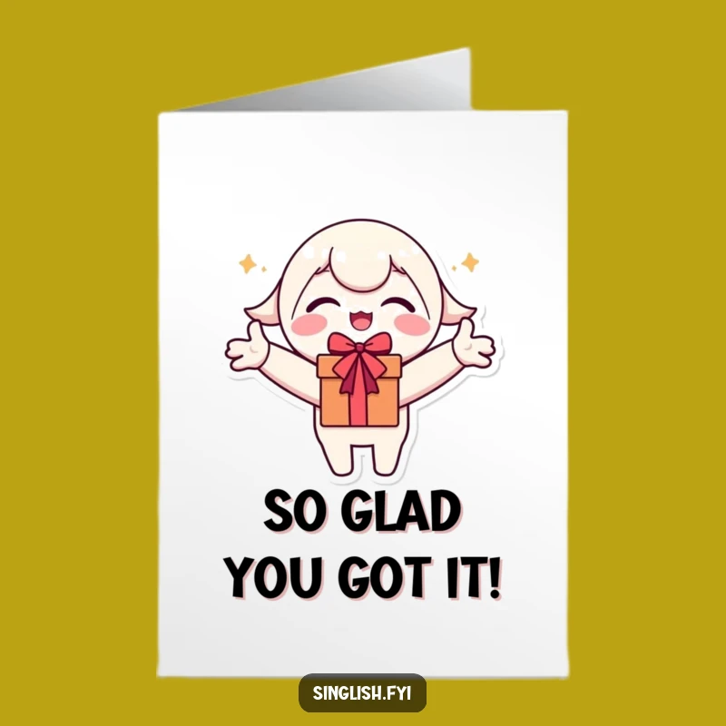 Free Printable Thank You Card: Excited Character Grateful for Your Gift Funny
