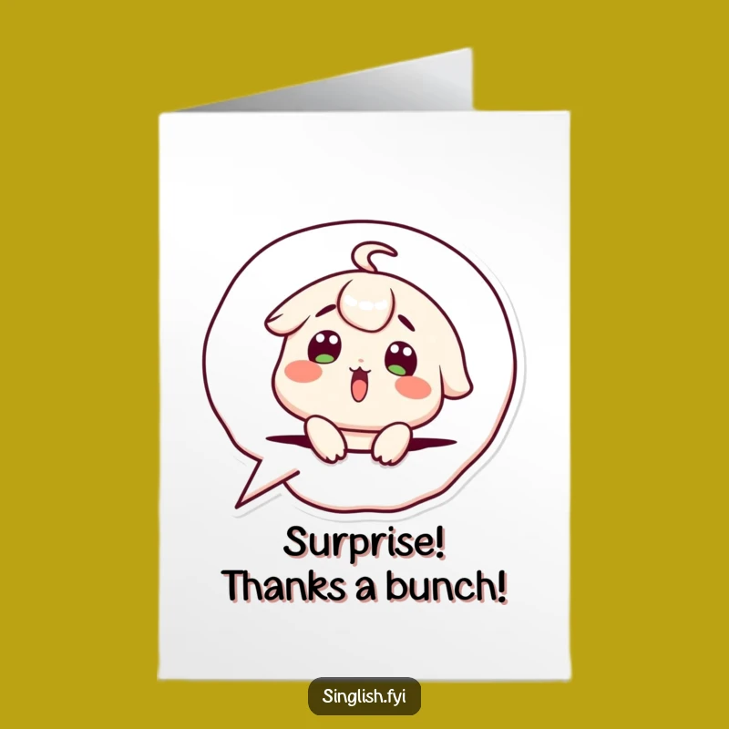Free Printable Thank You Card: Surprise Pop-Up Character, Funny Gratitude Greeting