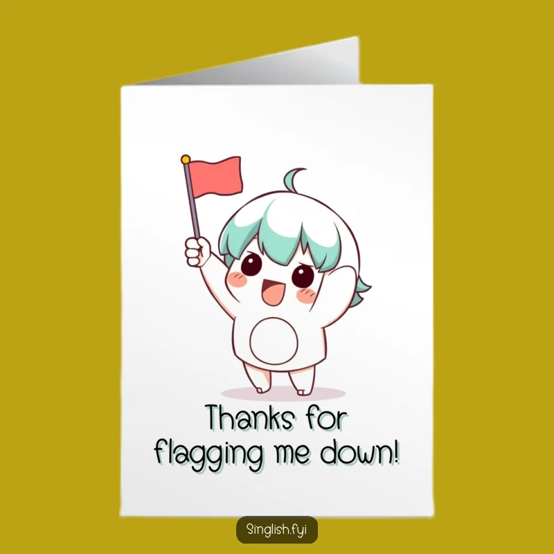 Excited Flag Waving Thank You Card: Free Printable Fun - Download!