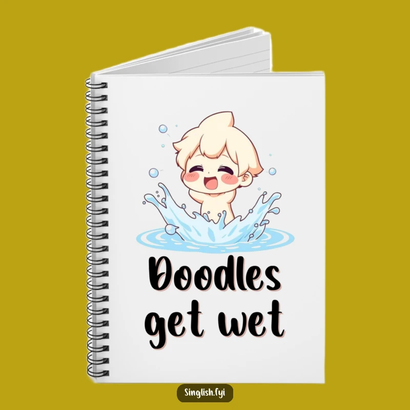 Funny Splashing Water Notebook: Glee Character Journal - Humorous Gift