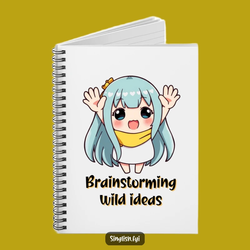 Exciting Funny Waving Character Notebook - Capture Your Celebrations!