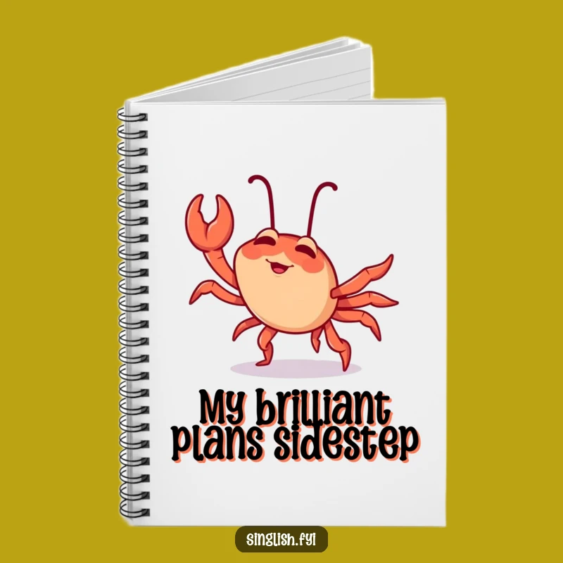Funny Chilli Crab Notebook: Giggling Character Crab Walk Journal, Hilarious Gift!