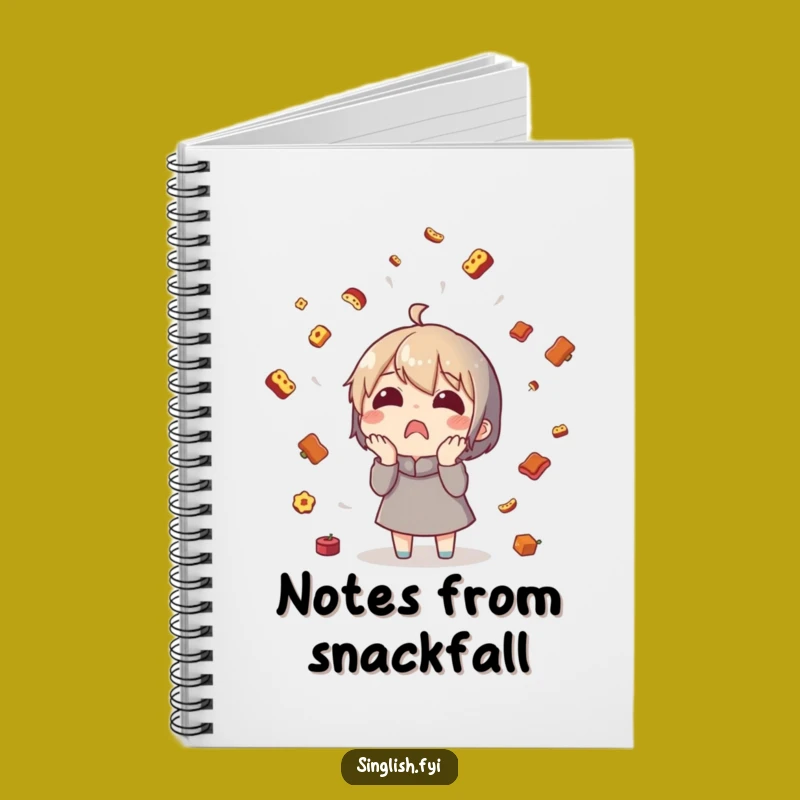 Funny Food Rain Character Notebook - Journal for Surprised Eaters - Perfect Funny Gift for Writers