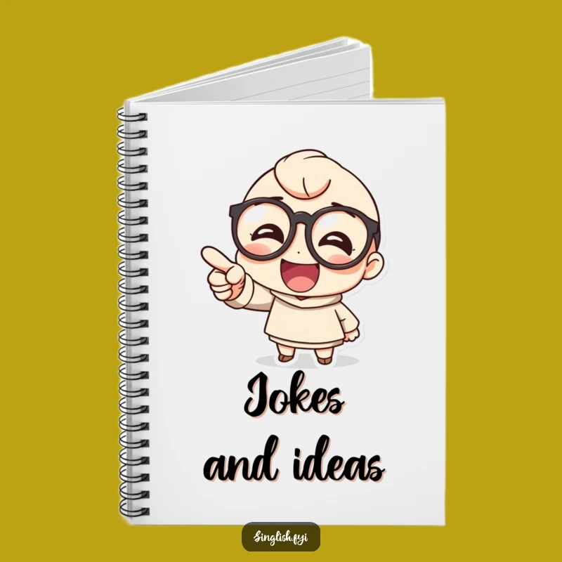 Funny Glasses Laughing Notebook: Jot Down Jokes with Humor Gift