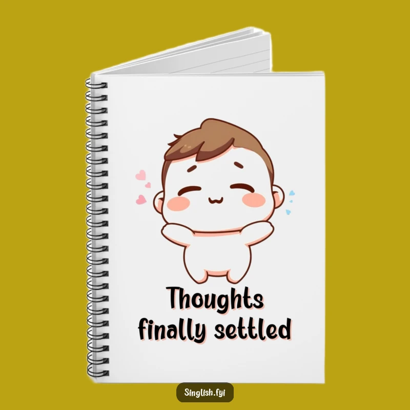 Funny Happy Sigh Notebook - Relaxation Journal, Peace Promoting Gift