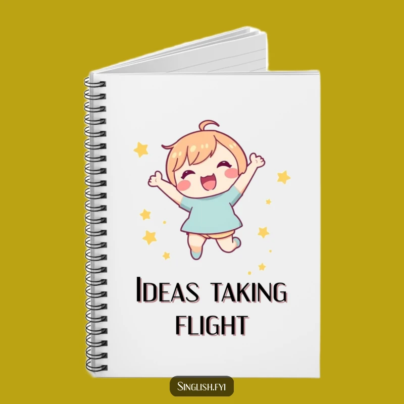 Funny Joyful Character Star Jump Notebook: Cute Design for Notes, Hilarious Funny Gift
