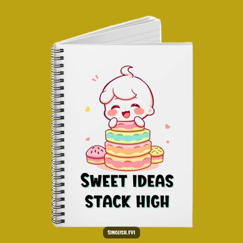 Funny Kuih Balancing Notebook: Giggling Character, Journaling Humor Gift