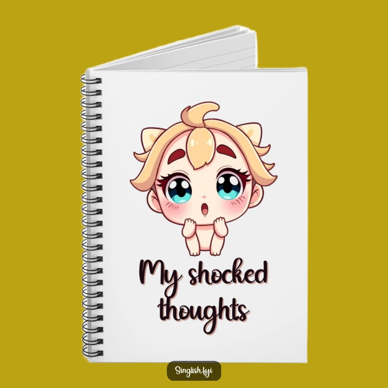 Funny Notebook: Surprise Thoughts - Wide-Eyed Character Journal Gift