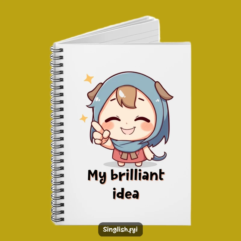 Funny Pointing Character Notebook - Playful Grin Journal Gift