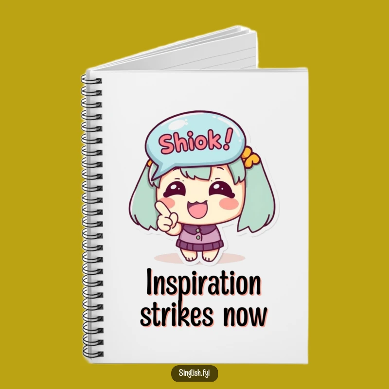 Funny 'Shiok!' Bubble Notebook: A Hilarious Gift for Happy Notes!