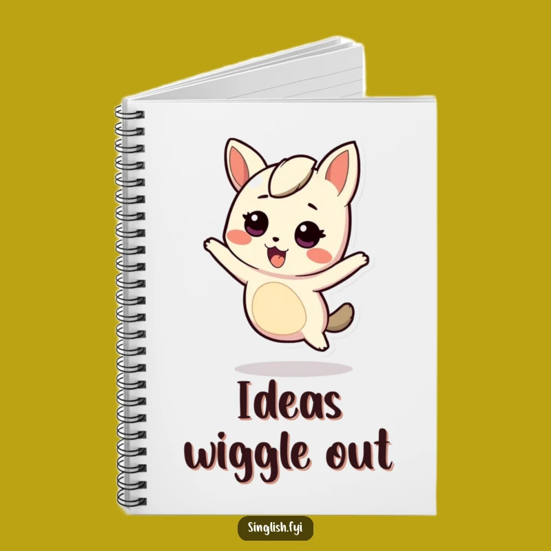 Funny Wiggling Character Notebook: Capture Ideas with Energetic Flair