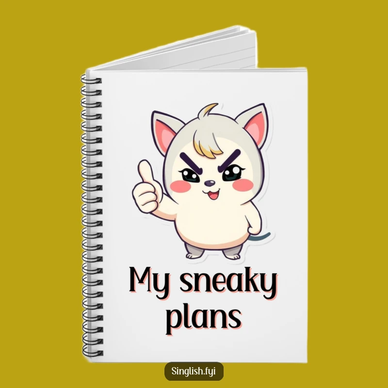 Funny Winking Thumbs Up Notebook: Jot Down Plans with Confidence Gift
