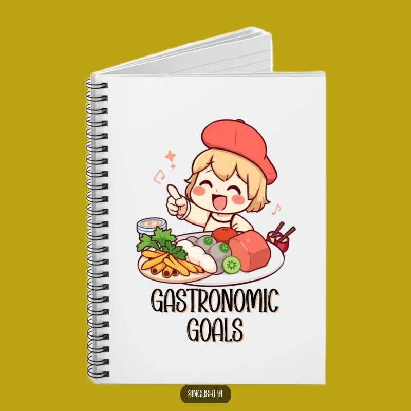 Funny Foodie Character Notebook - Journal for Food Lovers - Perfect Funny Gift for Writers