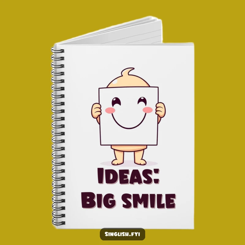 Funny Smiley Face Notebook: Journal Your Ideas with Cheerful Character Art Gift