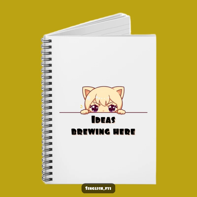 Funny Peeking Character Notebook - Jot Down Mischievous Thoughts