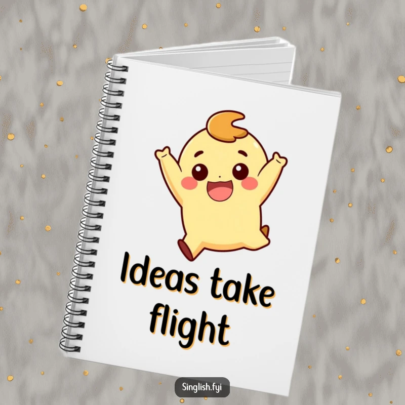 Funny Playful Jump Notebook: A lined notebook featuring a character in a playful jump with a big smile, ideal for capturing thoughts.