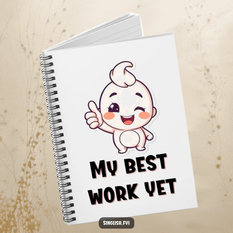 Funny Thumbs Up Notebook: A happy character gives a thumbs up and a wink, perfect for writing notes in this funny, inspiring journal.