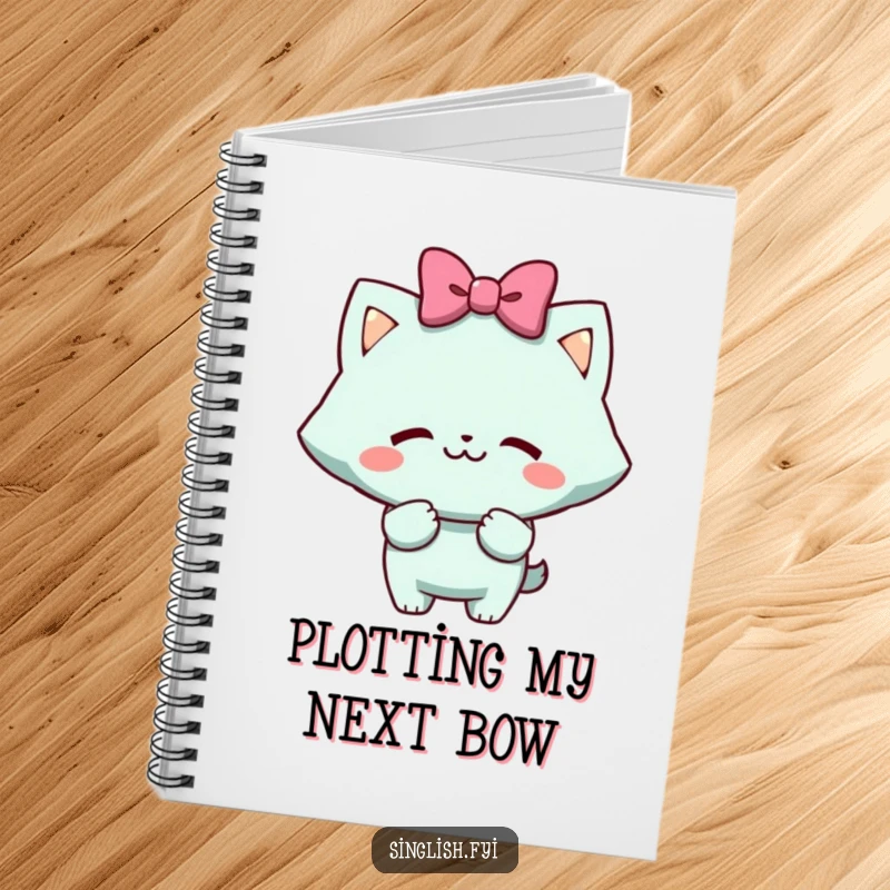 Funny Notebook: Character with a cheeky grin performing a mock bow, perfect for jotting down funny ideas.