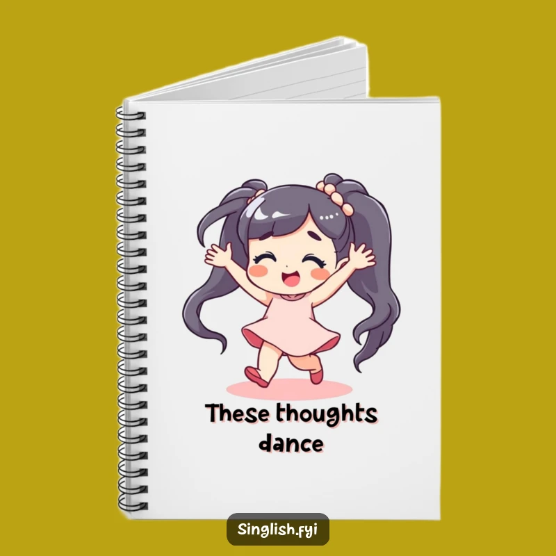 Funny Dancing Character Notebook - Jot Down Ideas with Carefree Energy