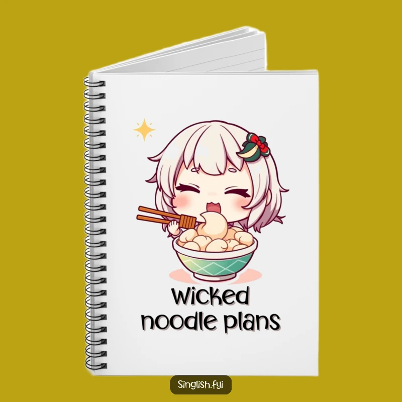 Funny Mee Goreng Wink Notebook: Playful Character, Journaling Humor Gift