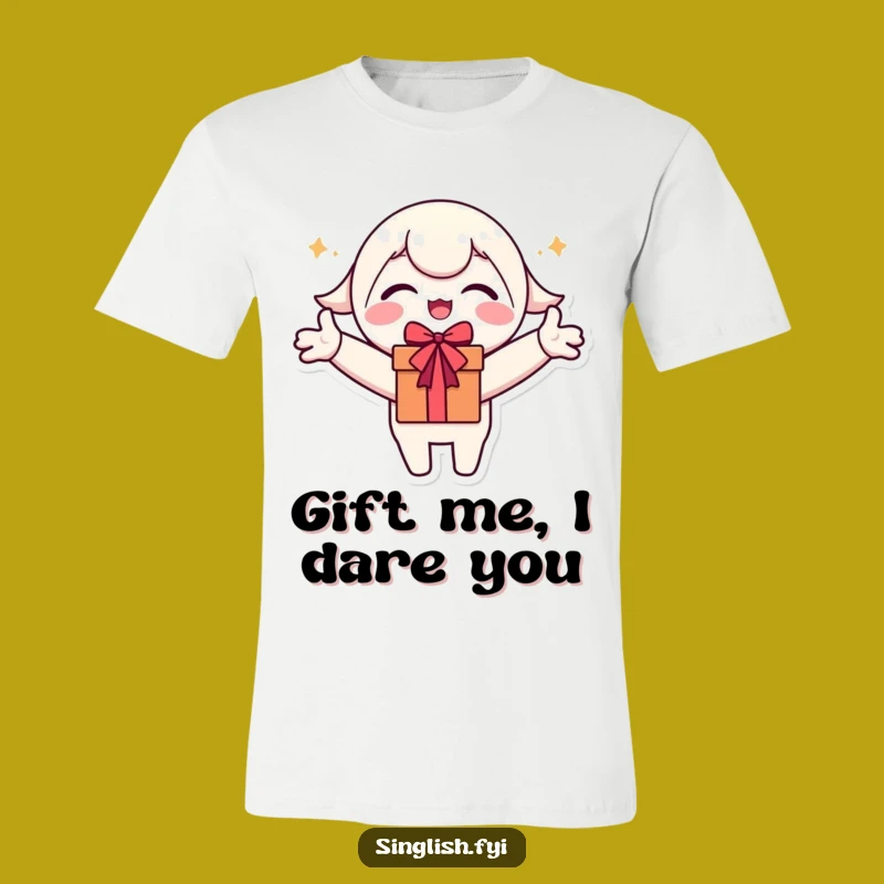 Funny Excited Character T-Shirt: Your Go-To Tee for Receiving Awesome Gifts