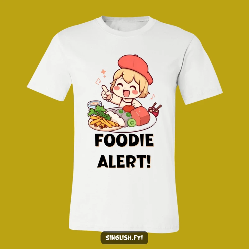 Funny Foodie Character T-Shirt - Excited Eater Tee - Great Funny Gift for Foodies