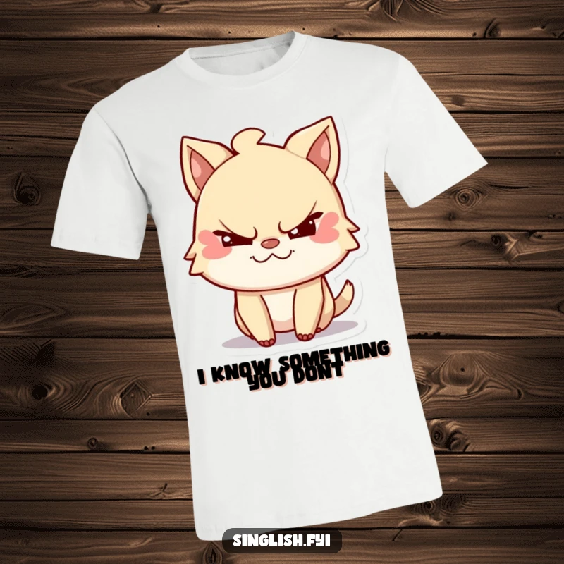 Funny t-shirt showcasing a mischievous character with a sly grin, playfully winking at the viewer. A humorous top for cheeky personalities.
