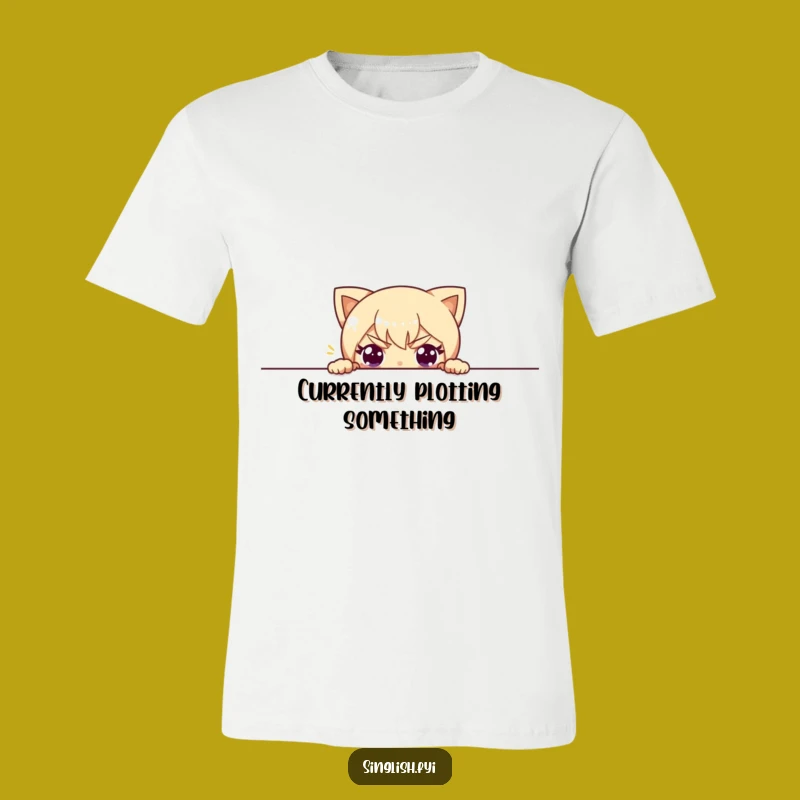 Funny Peeking Character T-Shirt - Unleash Your Mischievous Side Today