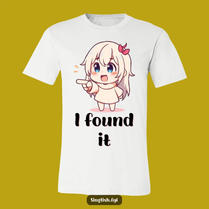 Funny Pointing Character T-Shirt: Wear Your Delightful Discovery!