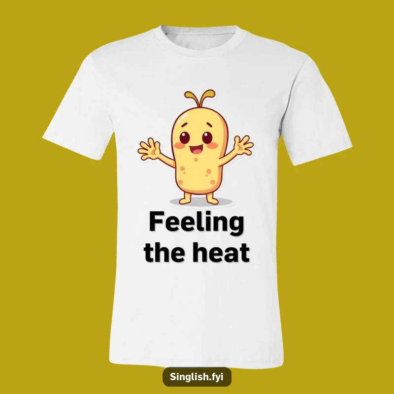 Funny Roti T-Shirt: Cheerful Self-Fanning Character Tee