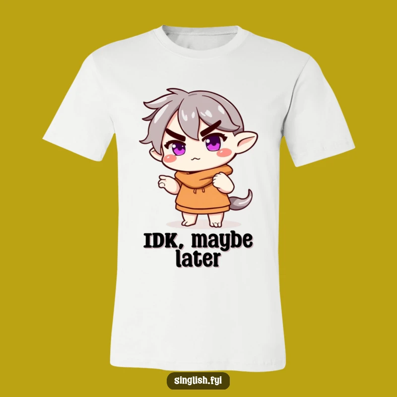 Funny Shrugging Character T-Shirt - Hilarious Nonchalant Tee for Everyone