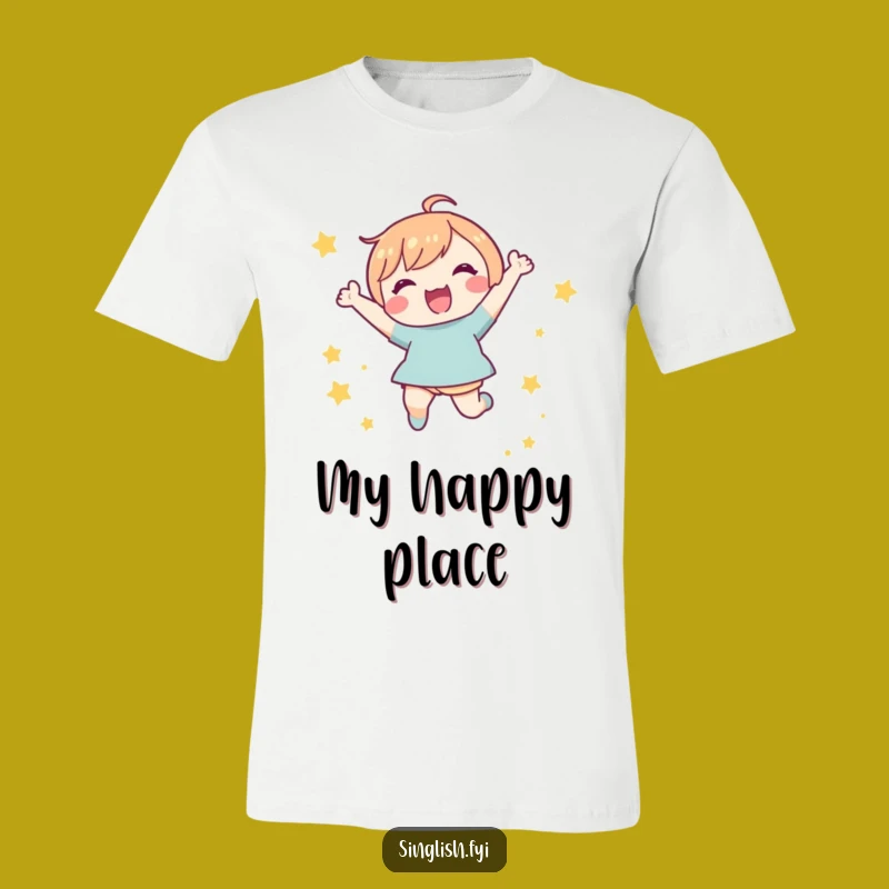 Funny Joyful Character Star Jump T-Shirt: Cute & Energetic, Ideal Funny Gift