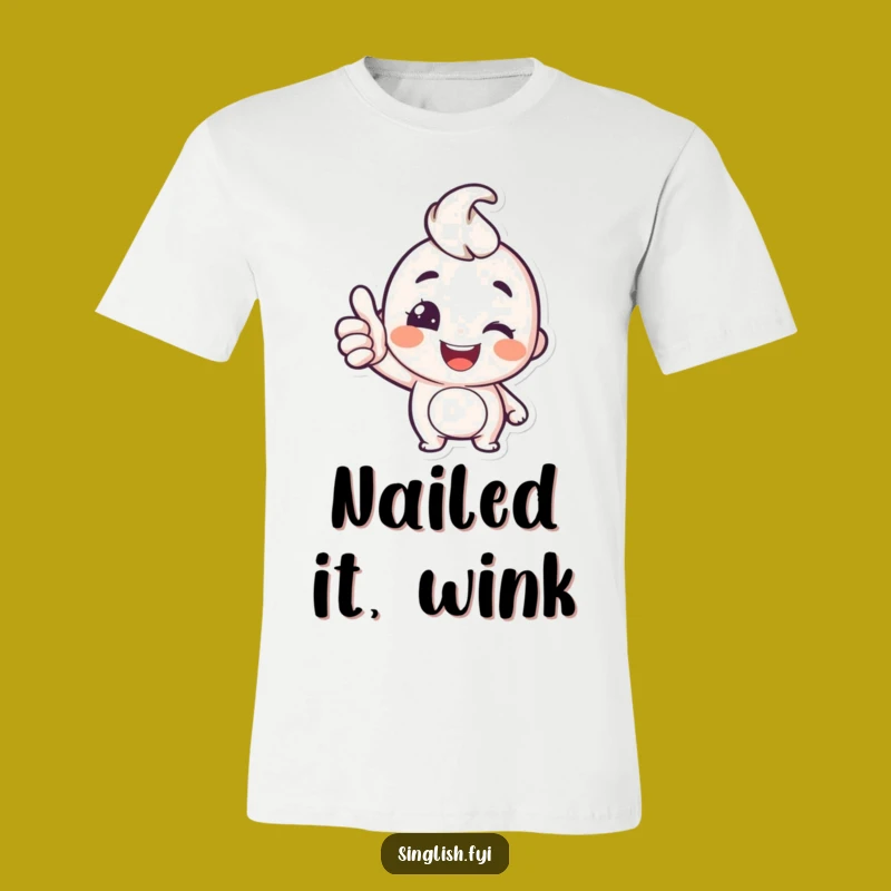 Funny Thumbs Up T-Shirt: Happy Character Wink Tee, Perfect Cheerful Gift!