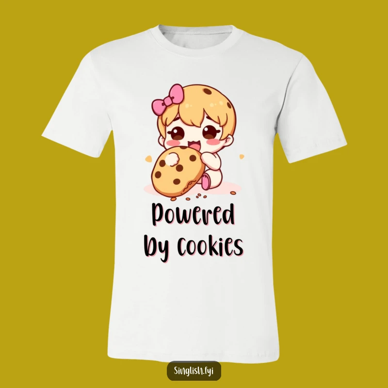 Funny Happy Cookie Muncher T-Shirt: Cute Character Snack, Ideal Funny Gift