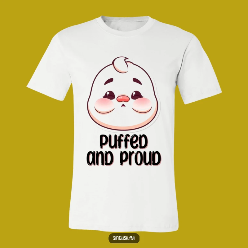 Funny Puffed Cheeks T-Shirt: Wear Your Silly Snack Expression!