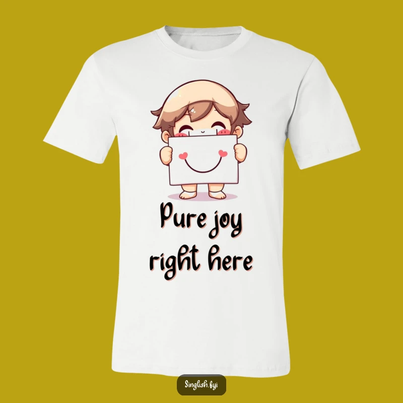Funny Grinning Character Smiley Face Tee: Wear Your Happiness Loudly