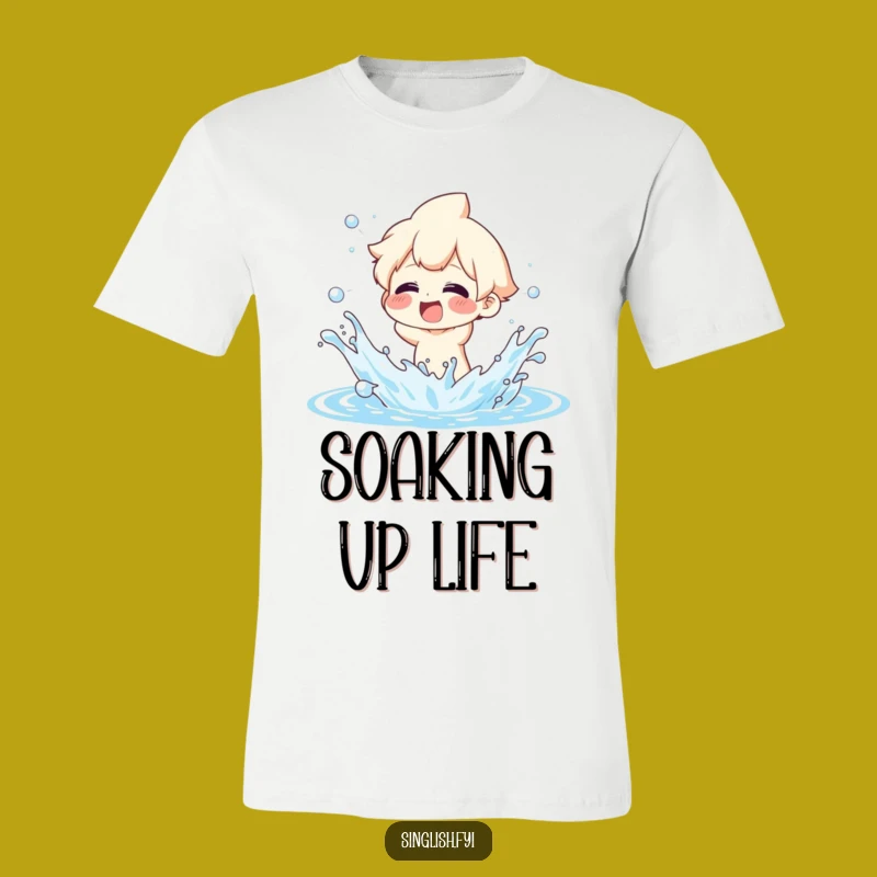 Funny Splashing Water T-Shirt: Glee Character Tee for Humorous Gifts