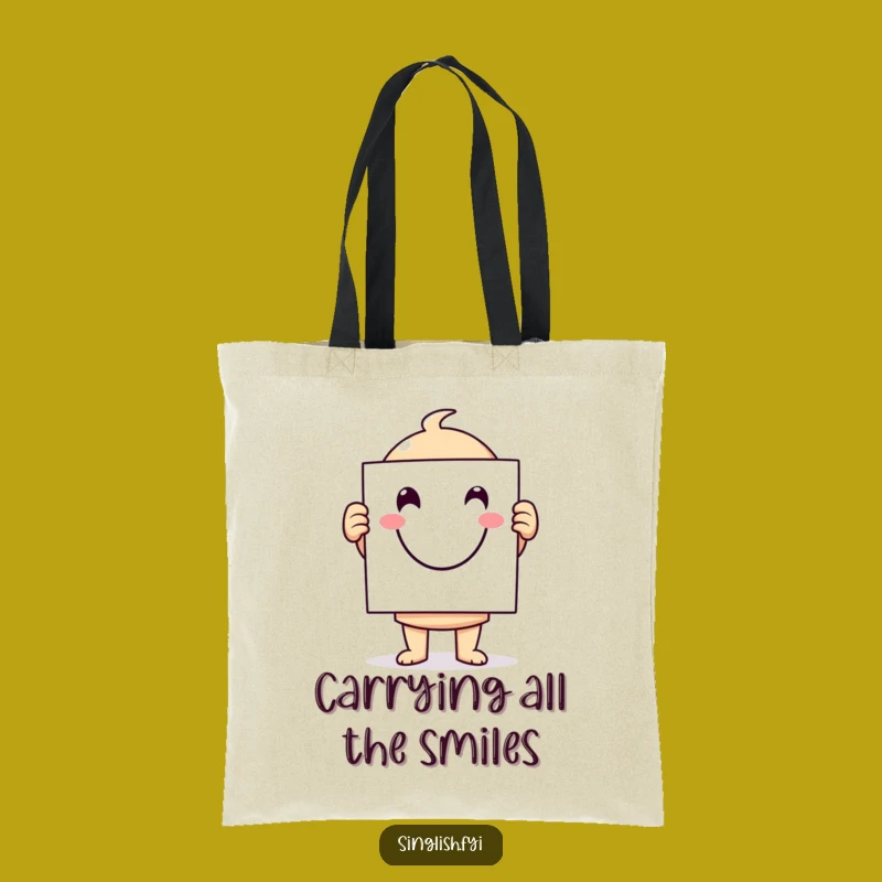 Funny Smiley Face Tote Bag: Carry Your Joy with This Humorous Accessory Gift