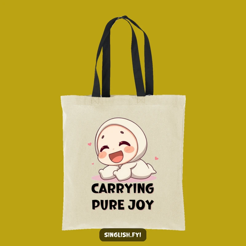 Funny Laughing Character Tote Bag - Carry Your Joyful Spirit