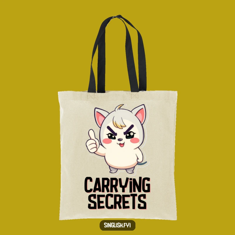 Funny Winking Thumbs Up Tote Bag: Carry Your Confidence Gift