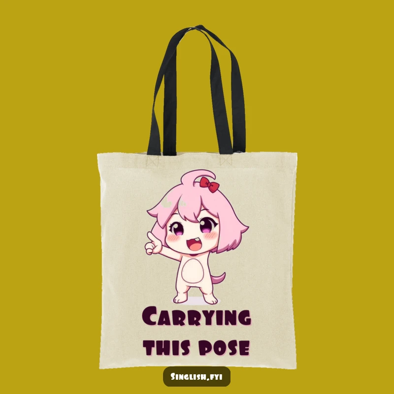 Stylish Funny Posing Character Tote Bag - Carry Your Drama!