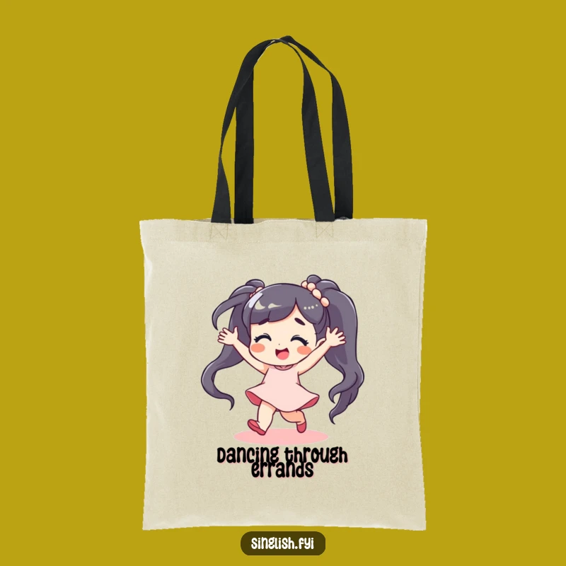 Funny Dancing Character Tote Bag - Carry Your Joyful Dance Moves