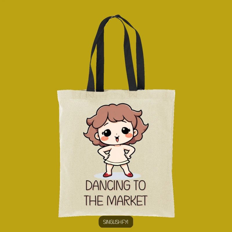 Funny Dancing Character Tote Bag - Silly Moves Carry-All, Perfect Funny Gift!