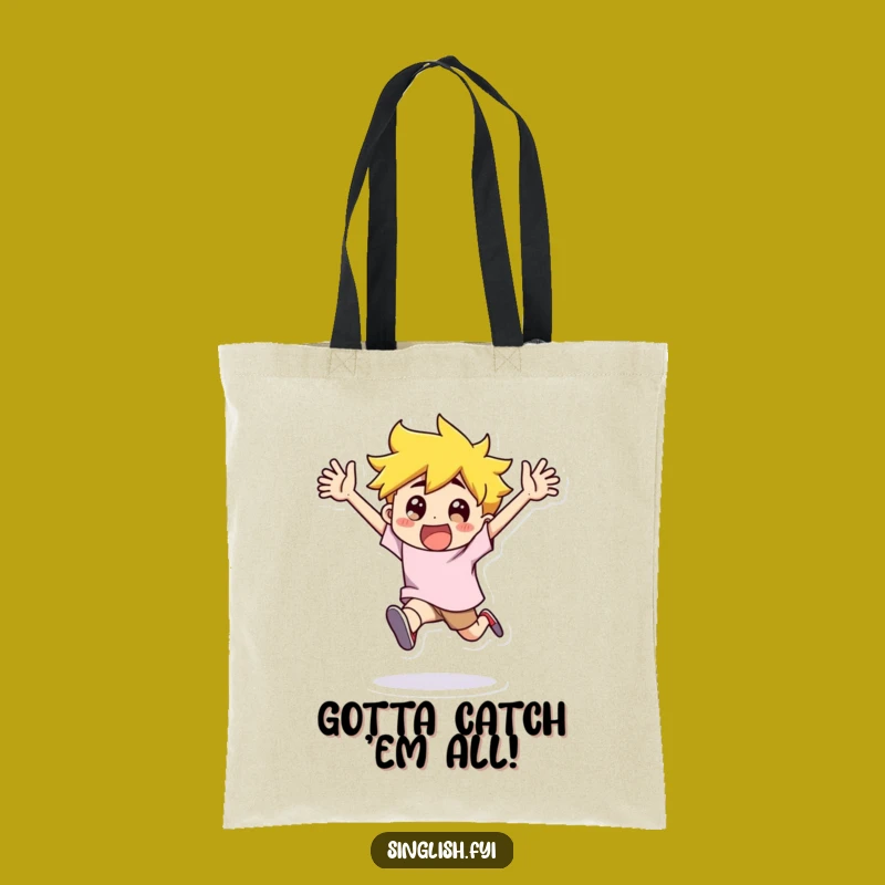 Funny Flailing Character Tote Bag - Carry Your Excitement Everywhere