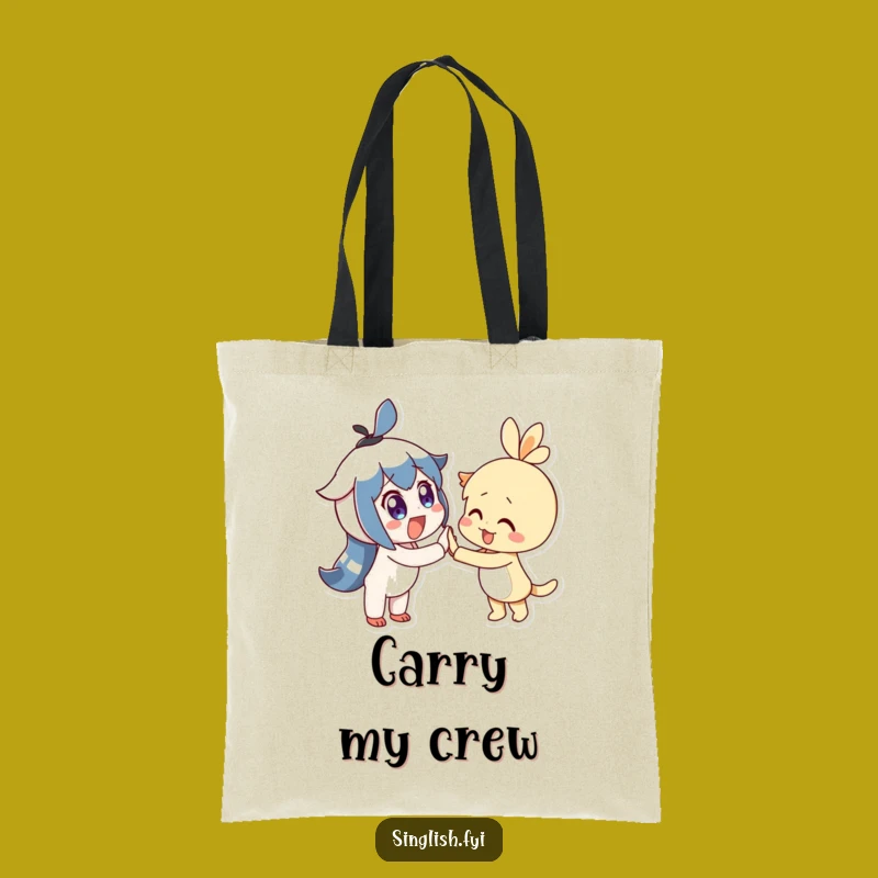 Funny High-Five Pals Tote Bag: A Hilarious Gift for Cherished Companions!