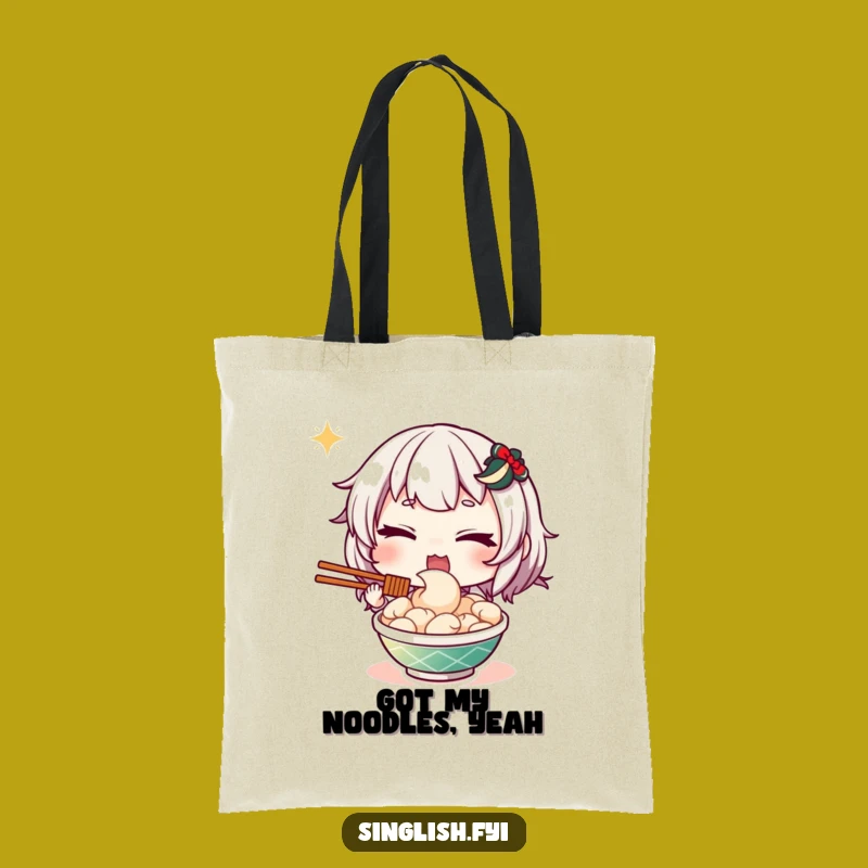 Funny Mee Goreng Wink Tote Bag: Playful Character, Convenient and Humorous Gift