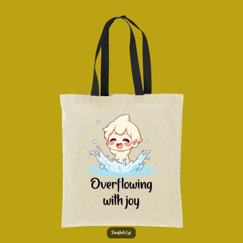 Funny Splashing Water Tote Bag: Glee Character - Humorous Carry-All Gift