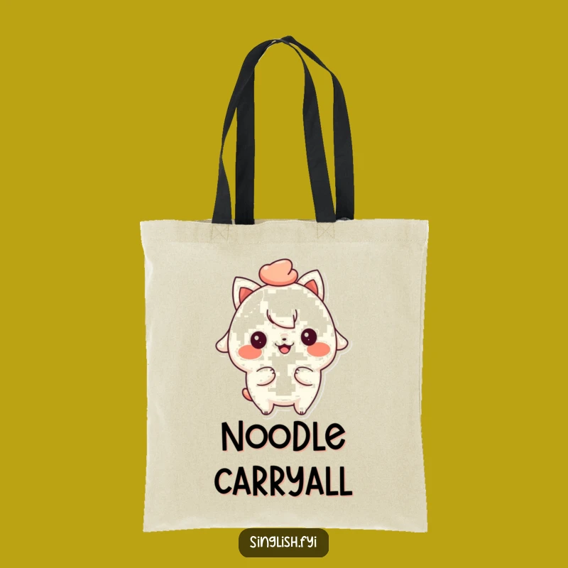 Funny Mee Pok Tote Bag - Cheeky Noodle Carrier for a Perfect Gift