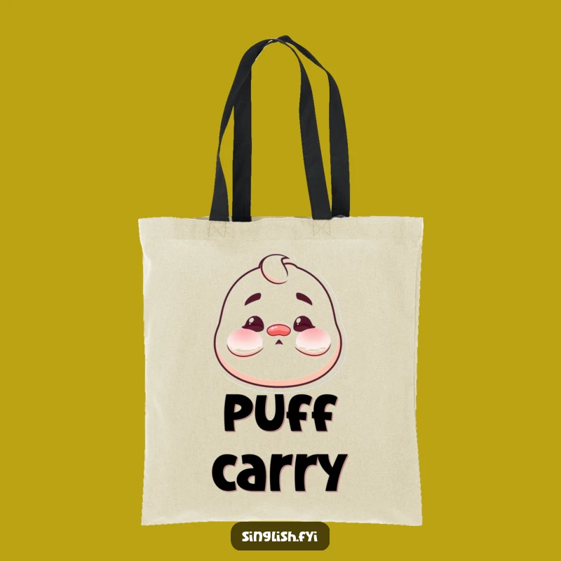 Funny Puffed Cheeks Tote Bag: Carry Your Funny Faces with Style!