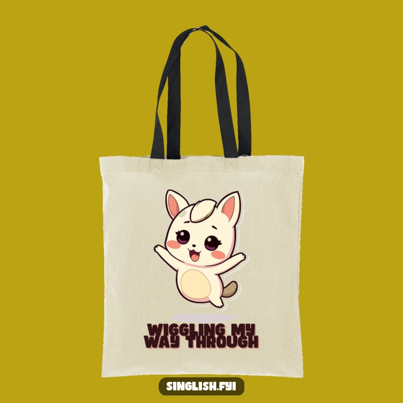 Funny Wiggling Character Tote Bag: Carry Your Energy with Style